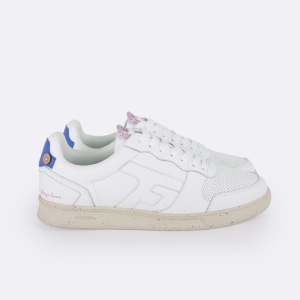 FAGUO – Baskets Hazel Blanches & Bleu – Diego Faivre