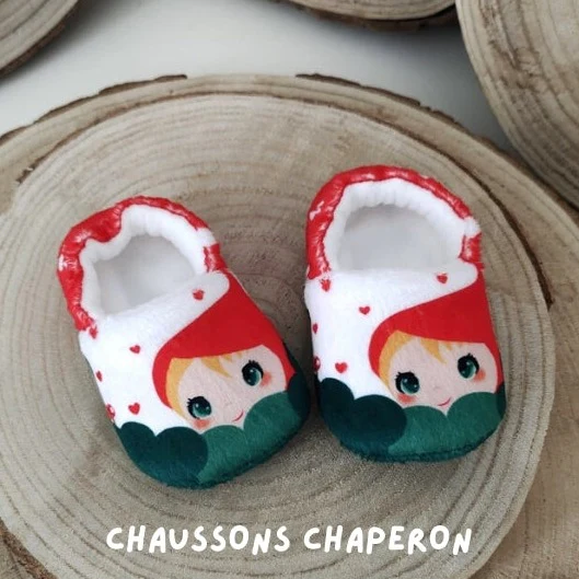 Chaussons bébé - petit chaperon rouge