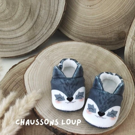 Chaussons bébé - loup – Image 3