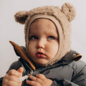 WOOLY ORGANIC – Cagoule en peluche – Savannah