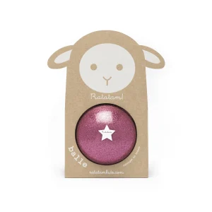 Ballon mouton pailleté 10 cm – Rose