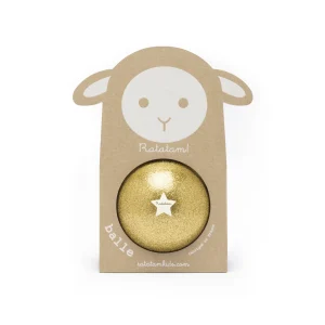 Ballon mouton pailleté 10 cm – Or