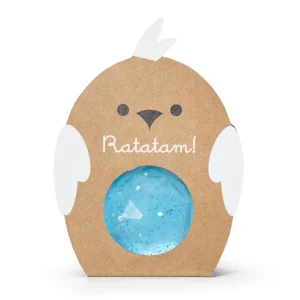 Balle rebondissante facettes oiseau – Bleu