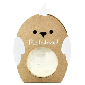 Balle rebondissante facettes oiseau – Blanc