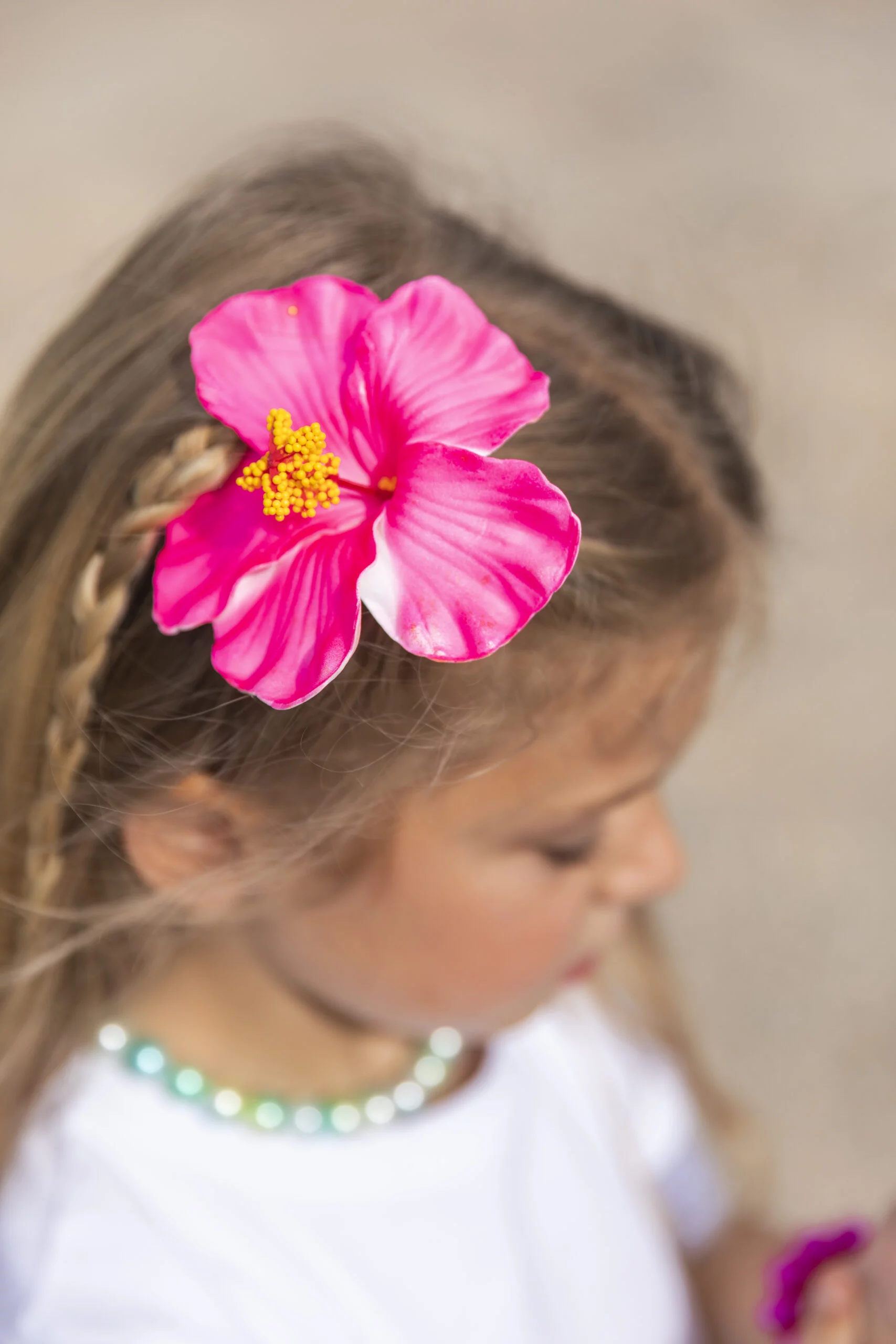 Barrette Fleur Vahiné – Blanc – Image 3