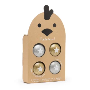 Jeu de boules pailleté – Or et argent