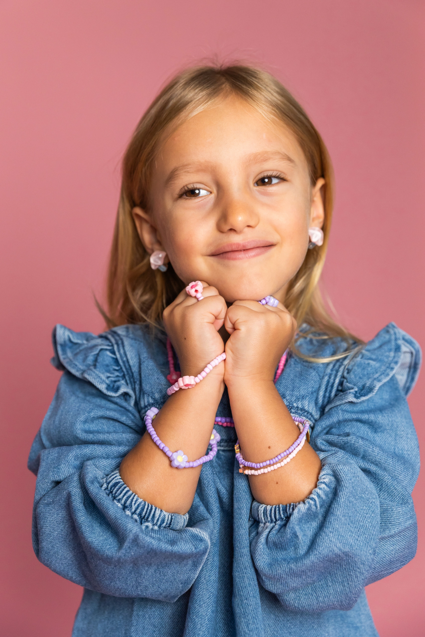 Bague élastique fleurs – jaune – Image 5