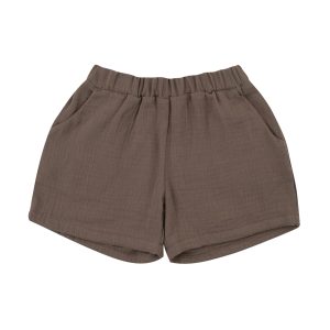 WOOLY ORGANIC – Short en mousseline – Brown