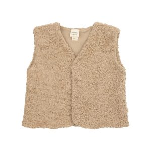 WOOLY ORGANIC – Gilet sans manche en peluche – Savane