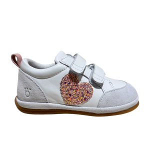 BENJIE – Baskets Myrtille Cœur – Blanc/rose