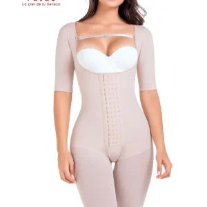 Combinaison Gaine Capri Post-Chirurgie Avec Manches Post-Partum Quotidien Maria E