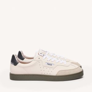 FAGUO – Baskets Lumbo Leather – Ecru/noir